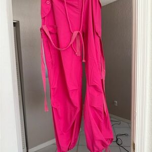 Vibrant Pink Track Pants